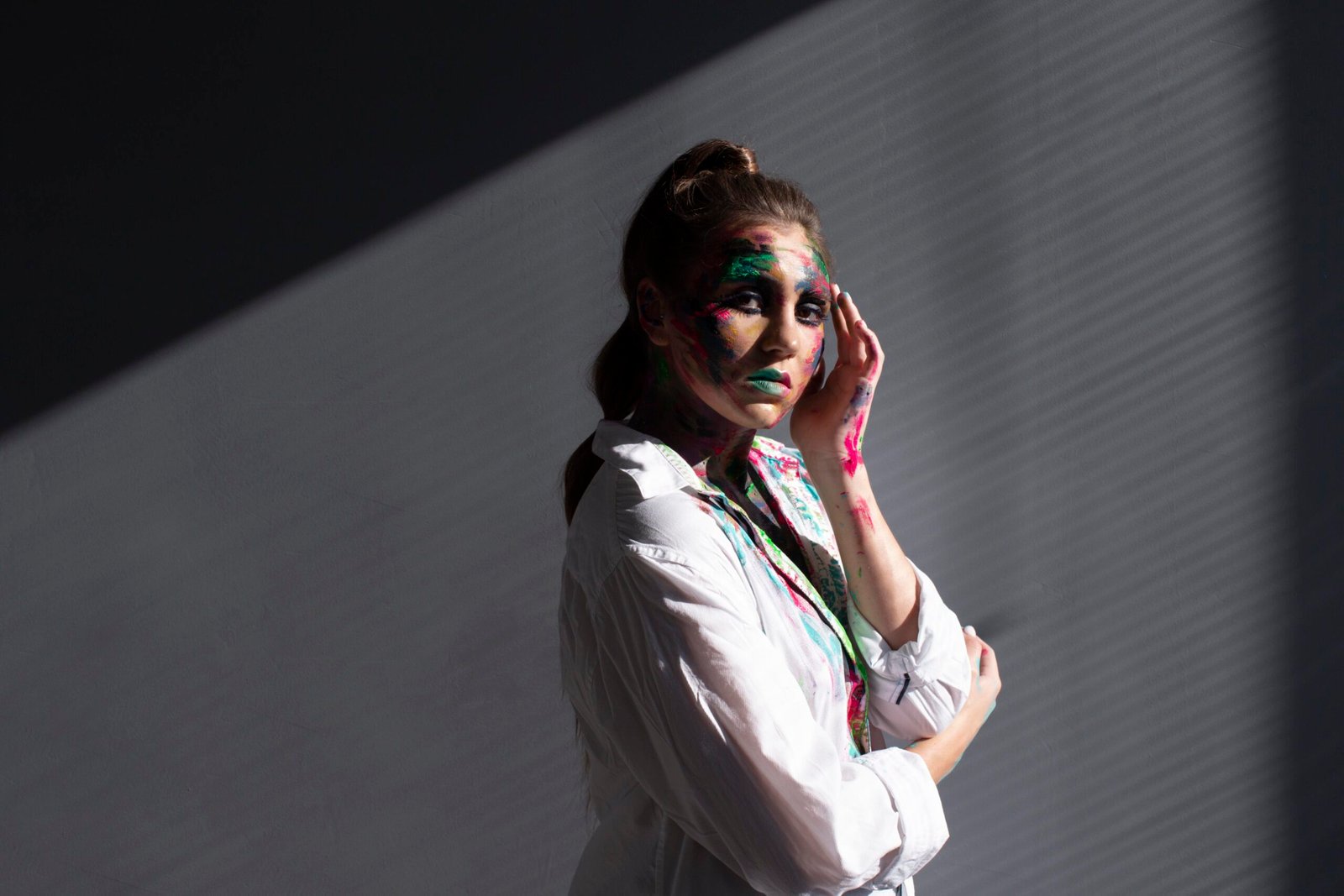 creative portrait beautiful woman